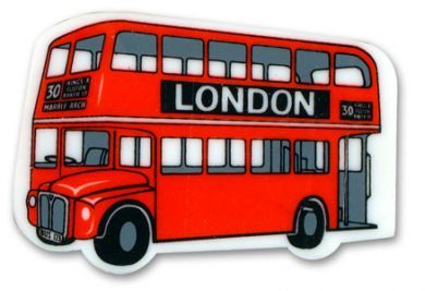 Double decker bus eraser