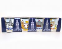 Pack 4 London shot glasses